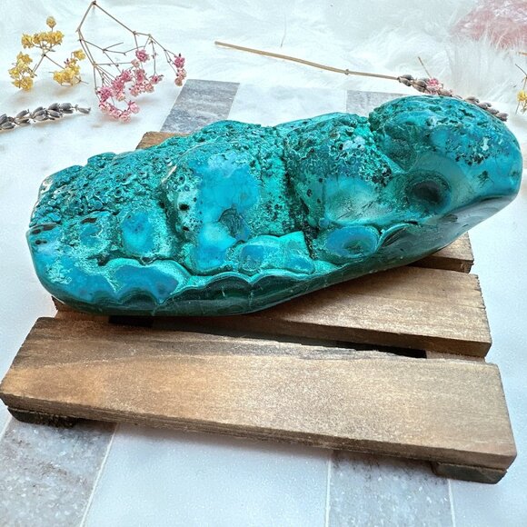 Malachite with Chrysocolla Free Form - Picture 7 of 7